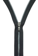 metal zipper isolated