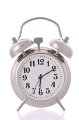 Alarm clock on a white background