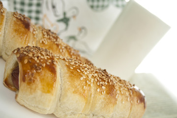 hot dog rolled flaky pastry