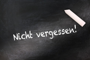 Obraz premium Nicht vergessen