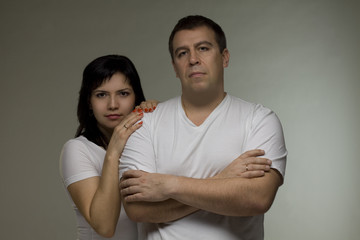 Fototapeta premium Portrait of beautiful casual couple
