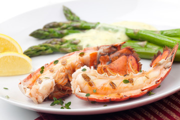 Grilled lobster tails
