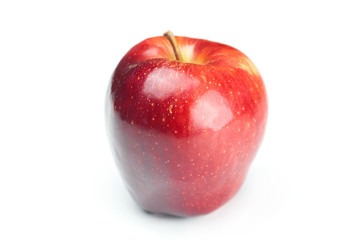 beautiful mellow  juicy apple isolated on white