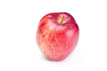 beautiful mellow  juicy apple isolated on white