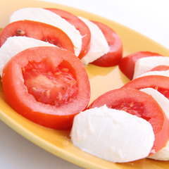 Caprese salad - tomatoes, mozzarella and basil