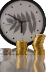 Euro coin on white background
