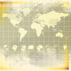 Fototapeta na wymiar Vector Map and Globe