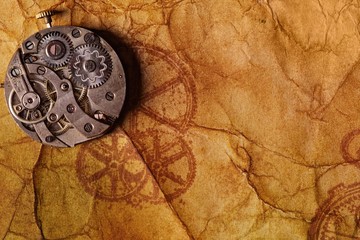 Fototapeta na wymiar Close-up of an ancient gears