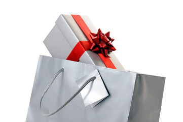 shoppin bag with gift box