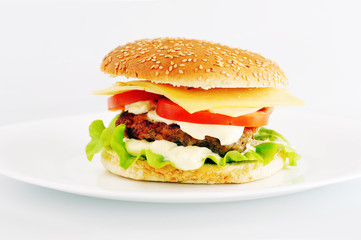 hamburger with cutlet