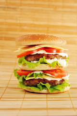 hamburger with cutlet