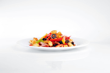 salad on  plate