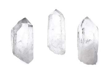 Three quartz crystals