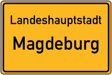 Ortstafel von Magdeburg