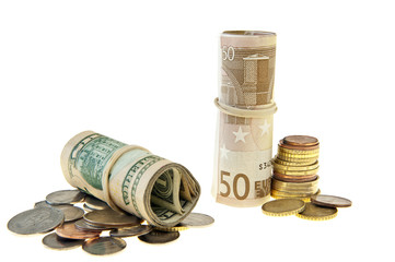 Euros and dollars