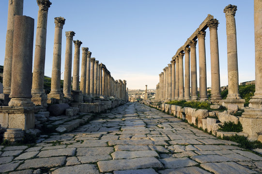 Cardo Maximus  in Jerash. Jordan