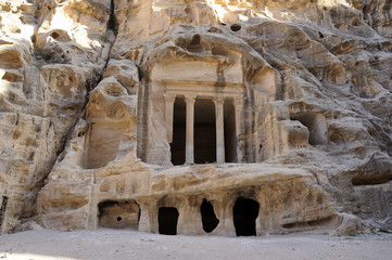 Temple in little Petra. Jordan