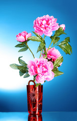 Pink flowers in a vase