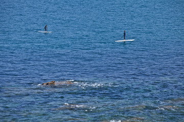 Naklejka premium Stand up paddle