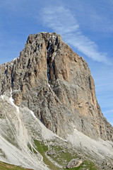 Sasso long, majestic mountain overlooking Val di Fassa