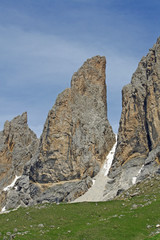 Dente del Gigante in Sasso Lungo group in Val di Fassa