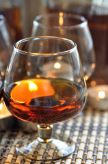 Brandy and candles