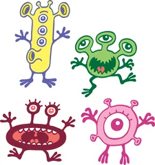 Stickers pour porte Créatures Monstres
