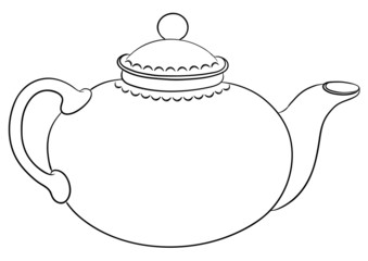 China teapot, contour