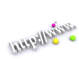 Http With WWW 3d Illustration