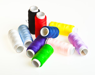 Colorful sewing threads