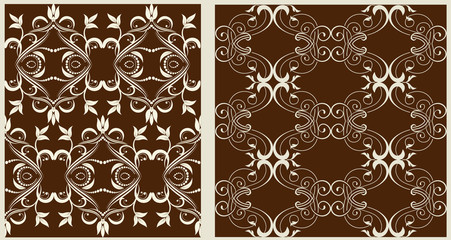 two pattern background for textiles or wallpaper