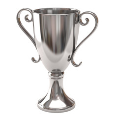Fototapeta na wymiar Silver Cup of the winner