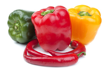 bell peppers isolated
