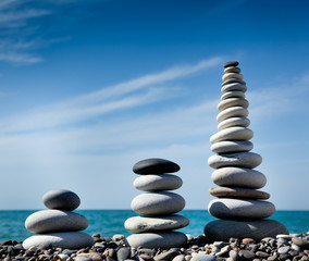Pyramid of stones for meditation