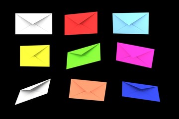 Colored Letter Envelopes