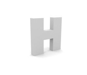 3d Alphabet H