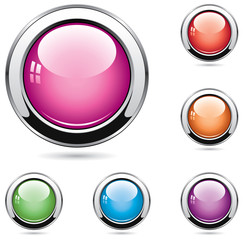 vector set of glossy buttons