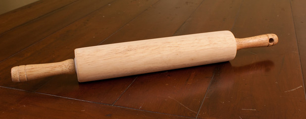 Rolling pin on wooden table