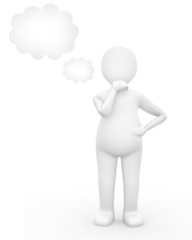 3d man thinking