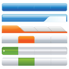 Web Navigation Menu Colored