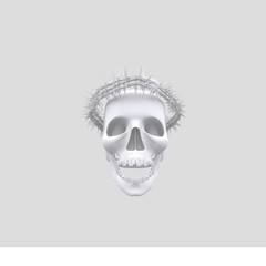 Forks Crown On Skull Head