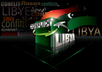 Libyan conflict Vector illustration
