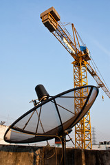 Satellite dish on the roof