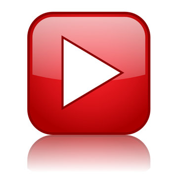 PLAY Web Button (watch video view media player icon music live)