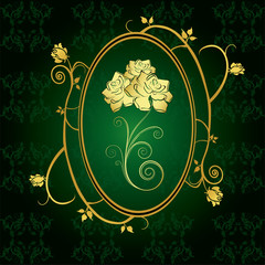 floral vintage background vector