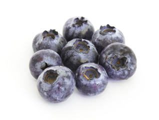 Fresh blueberry on the white background