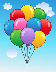  Blauwe lucht met cartoonballonnen 1 © Klara Viskova
