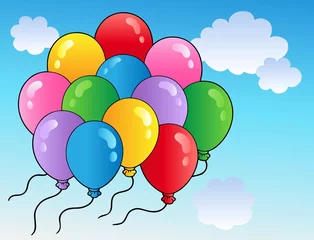  Blauwe lucht met cartoonballonnen 2 © Klara Viskova
