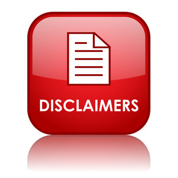 "DISCLAIMERS" Web Button (privacy policy terms and conditions)