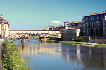 Obraz premium Golden Bridge in Florence